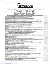 Emmaljunga Duo Combi Edge Manuals