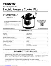Presto 02141 Manuals