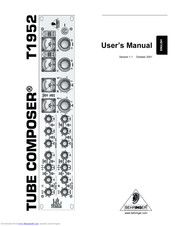 Behringer T1952 User Manual Pdf Download