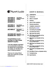 Planet Audio AC1800.5 Manuals