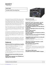 Sony PDW-F1600 Manuals | ManualsLib