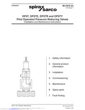 Spirax sarco DP27 Manuals | ManualsLib