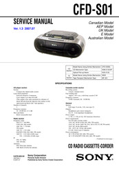 Sony CFD-S01 Manuals