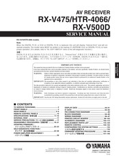 Yamaha RX-V475 Manuals | ManualsLib