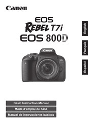 Canon Eos 800d Manuals