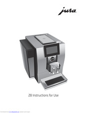 Jura Z8 Instructions For Use Manual Pdf Download Manualslib