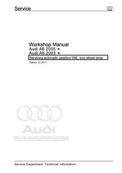 Audi A8 Workshop Manual Pdf Download Manualslib