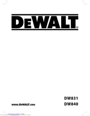 Dewalt DW840 Manuals