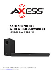axess soundbar with wired subwoofer