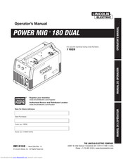 Lincoln Electric Pro Mig 180 Manuals Manualslib