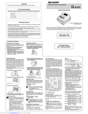 Sharp XE-A101 Manuals | ManualsLib