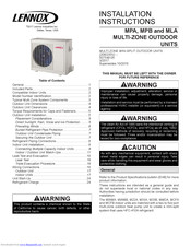 Lennox MWMA012S4-*P Manuals