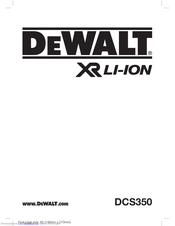 Dewalt DCS350 Manuals