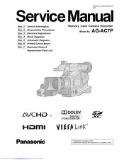 Panasonic Ag Ac7p Service Manual Pdf Download Manualslib