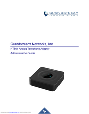 Grandstream networks HT801 Manuals | ManualsLib
