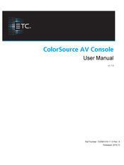 Etc ColorSource 20 Manuals