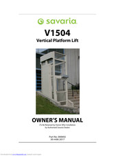 Savaria V1504 Manuals | ManualsLib