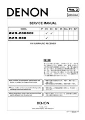Denon AVR-2808CI Manuals