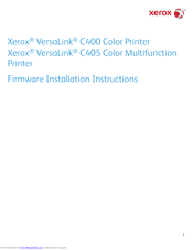 Xerox Versalink C405 Manuals Manualslib