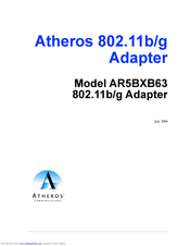 Atheros AR5BXB63 Manuals