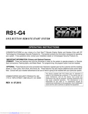 Crimestopper RS1-G4 Cool Start Manuals | ManualsLib