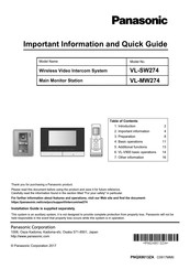 Panasonic Vl Sw274 Quick Manual Pdf Download