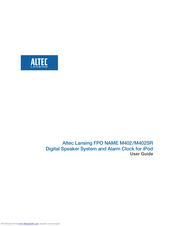 Altec Lansing M402 Manuals