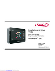 Lennox ComfortSense 7500 Manuals | ManualsLib