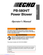 Echo Pb 580t Manuals Manualslib
