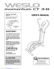 Weslo Momentum CT 3.8 Manuals | ManualsLib