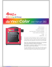 Xyz Printing Da Vinci Color User Manual Pdf Download Manualslib