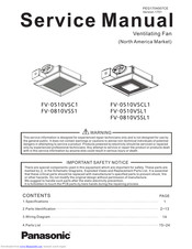 Panasonic FV-0510VSL1 Manuals | ManualsLib