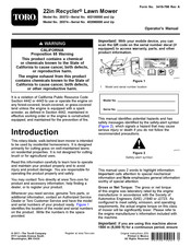 Toro 20334 - Personal Pace Electric Start Walk Power Mower Manuals