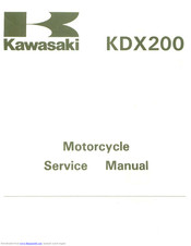 Kawasaki KDX200 Manuals | ManualsLib