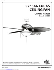 Turn Of The Century 20551 Manuals