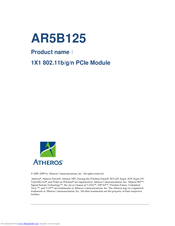 Atheros AR5B125 Manuals