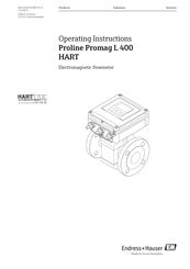 Endress Hauser Proline Promag L 400 Manuals