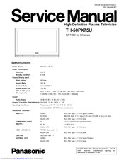 Panasonic Viera Th 50px75u Manuals Manualslib