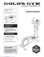 Gold's gym Stride Trainer 410 Manuals | ManualsLib