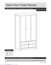 Argos Osaka 3 Door 4 Drawer Wardrobe Manuals Manualslib
