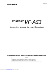 Toshiba TOSVERT VF-AS3 Manuals | ManualsLib