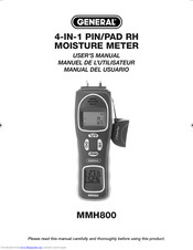 General Tools MMD7003 Moisture Meter Pin Type Digital LCD with Bar Graph