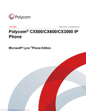 Polycom CX600 Manuals | ManualsLib
