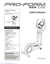 Pro-form 325 CSE Manuals | ManualsLib