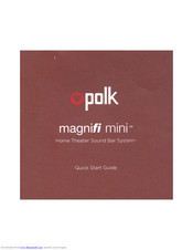 Polk audio magnifi mini Manuals | ManualsLib