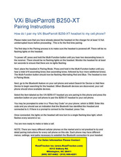 Vxi BlueParrott B250-XT Manuals