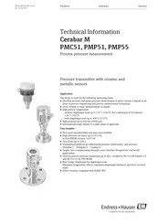 Endress Hauser Cerabar M Pmp55 Manuals