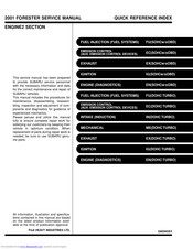 Subaru 2001 FORESTER Manuals | ManualsLib