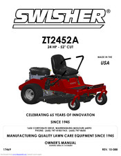 Swisher ZT2452A Manuals | ManualsLib