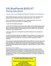 Vxi BlueParrott B350-XT Manuals | ManualsLib